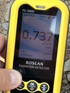 Hotspot na cestě, místy 1,3uSv