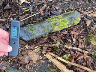 Vrtné jádro z nedaleké průzkumné šachty