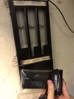 Bunkr civilní obrany ukazatele kontroly ovzduší