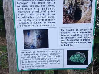 Baňa na torbernit Informačná tabuľa