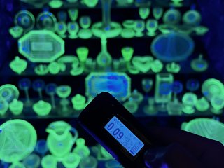 Výstavka uranového skla Uranový důl Polsko