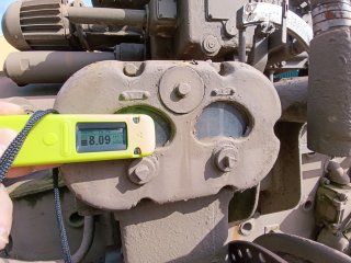 Manometry na sovietském dělu KS30