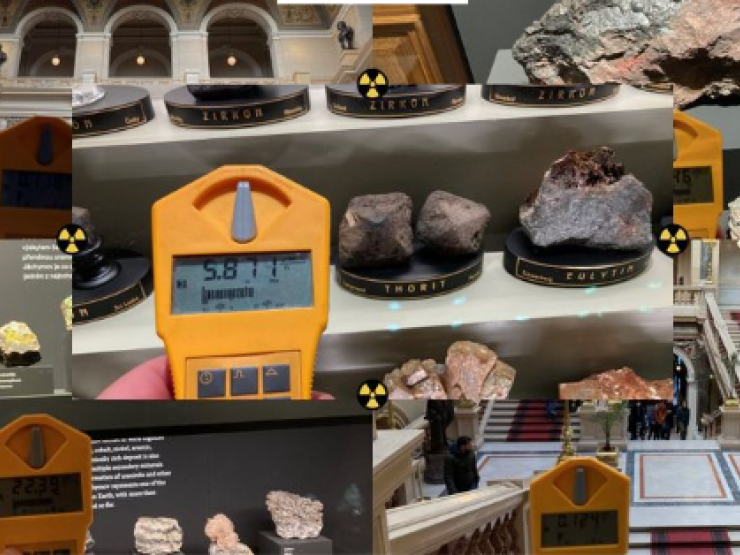 Národní muzeum - expozice radioaktivních minerálů