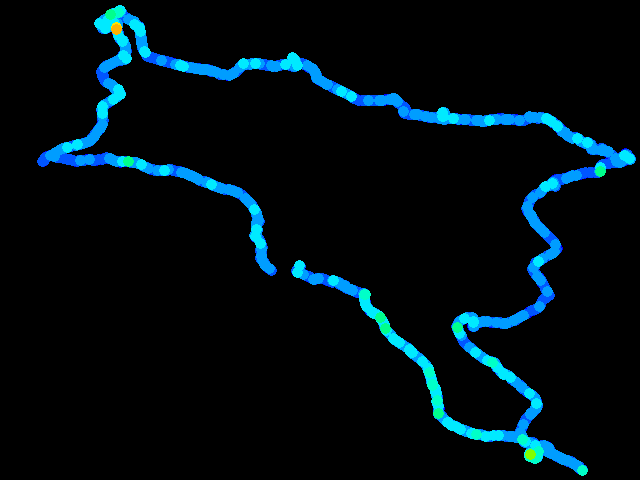  Mariánská, Jáchymov - walk 0.04 - 1.22 µSv/h