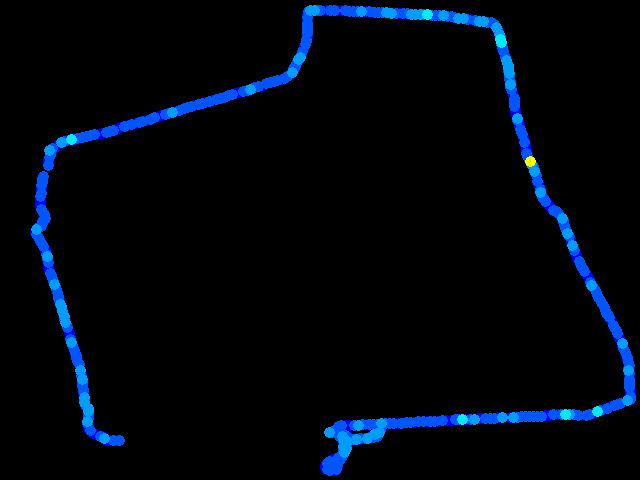 Střítež - walk 0.04 - 0.9 µSv/h