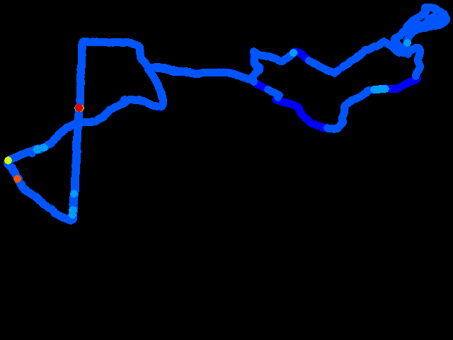  Zbýšov - Osmička + halda + obec 0.02 - 9.6 µSv/h