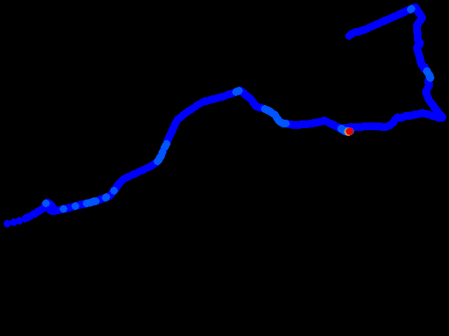  Kařízek - lesní cesta 0.03 - 8.69 µSv/h