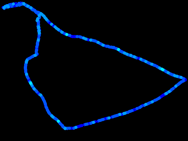  Kněžice - walk 0.04 - 0.4 µSv/h