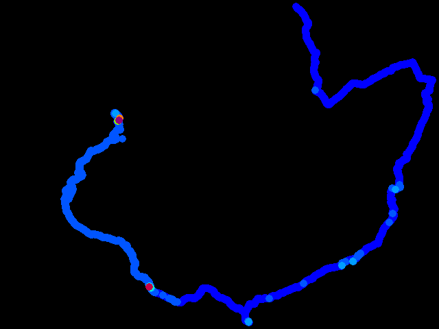  Radiační měření v Jižní Indii 0.01 - 24.31 µSv/h