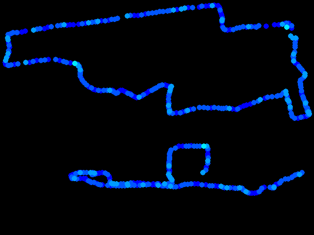  Slaný - walk 0.04 - 0.32 µSv/h