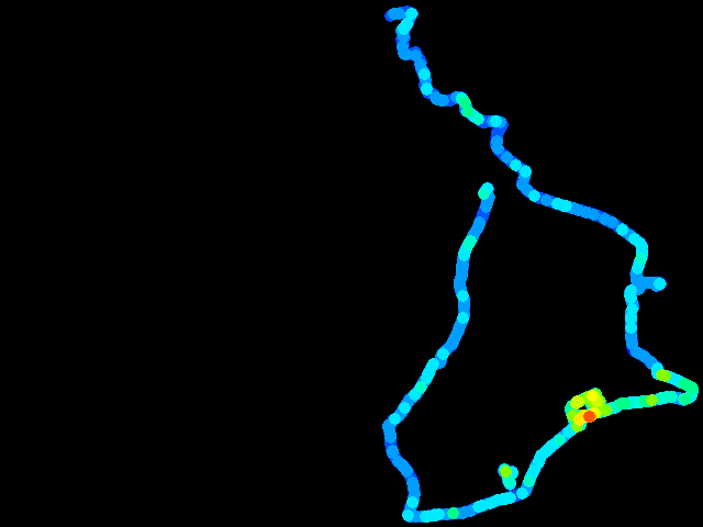  příbram- halda 4- vojna, chůze. (for SÚRO 06410613) 0.04 - 3.34 µSv/h