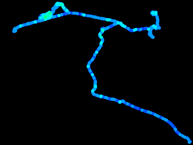  Chaloupky - walk 0.04 - 0.54 µSv/h