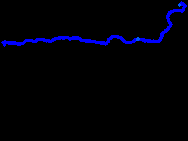  na Dalimilovu rozhlednu autem 0.05 - 0.17 µSv/h