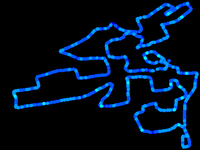 Podbořany - walk 0.04 - 0.47 µSv/h