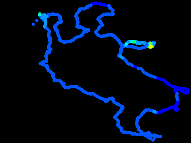  Štola č.7 0.07 - 0.88 µSv/h